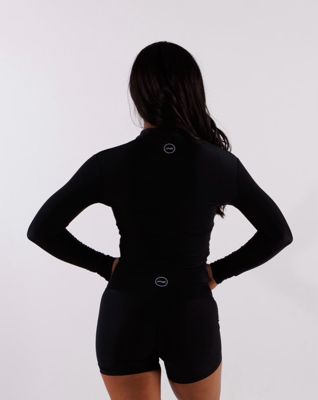 Stazie Zip Up Long Sleeve Black